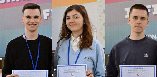 Kantonalni prvaci iz fizike Abid, Emina i Mustafa